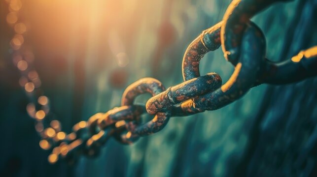 imagem de correntes referindo a estar preso a uma situação 