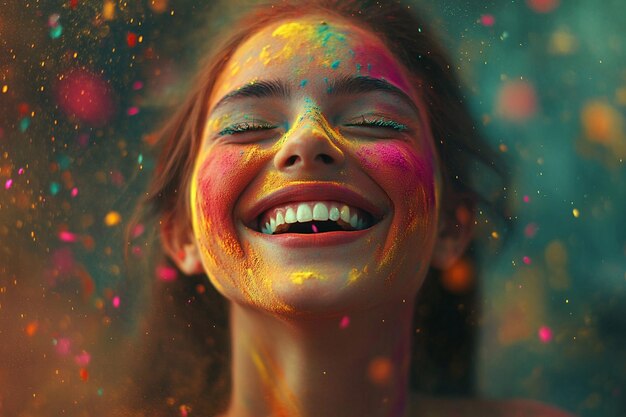 imagem de uma jovem sorrindo.