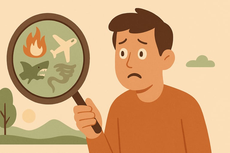 Percepción distorsionada por noticias frente a un mundo tranquilo