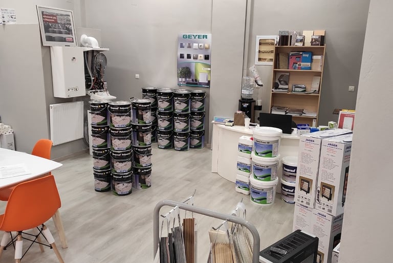 οικοδομικά υλικά, μπογιές Αλιβέρι, Κύμη, Εύβοια