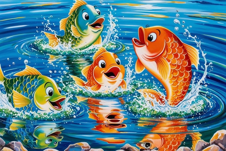 Đàn cá bơi vui vẻ nhờ nước rửa chén thiên nhiên