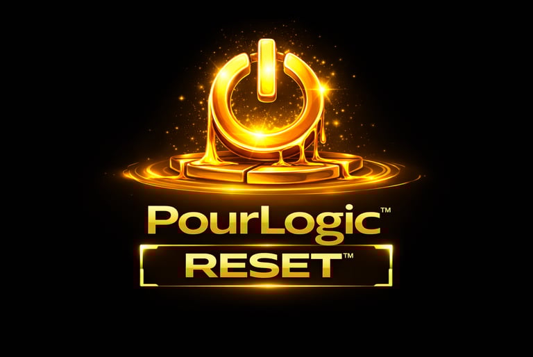 Pour Logic Reset tool showing method used to correct brand direction and positioning