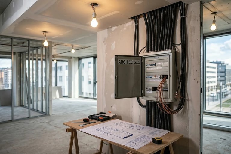 Instalacion de tuberia en obra