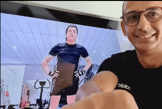 Treino online com o personal trainer em braga e o aluno no Brasil