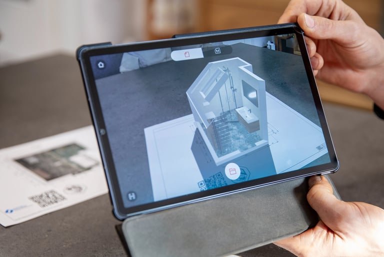 Tablet mit 3D Planung