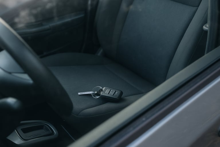 Key locked inside car