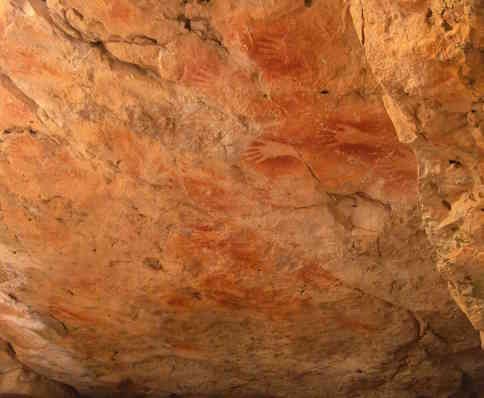 Hand prints on Nullarbor cave roof
