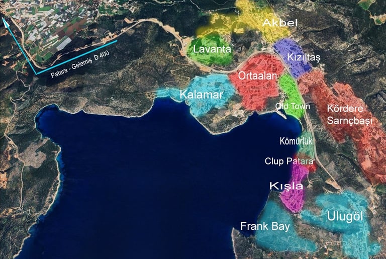 Kalkan Town Map 