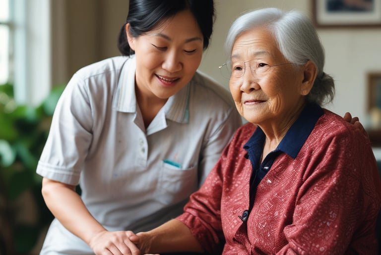 A warm and inviting home environment for care.