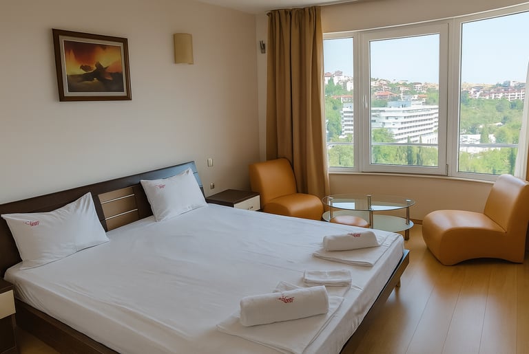 Настаняване в двойна стая спалня – хотел Авис до парк Свети Врач