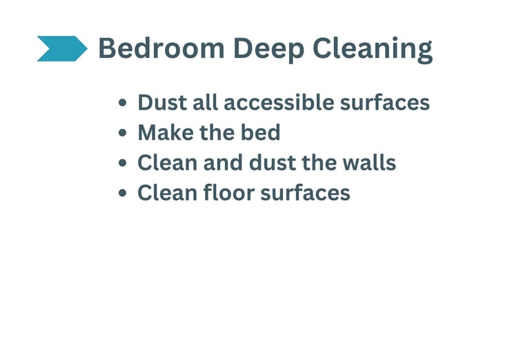 bedroom deep cleaning