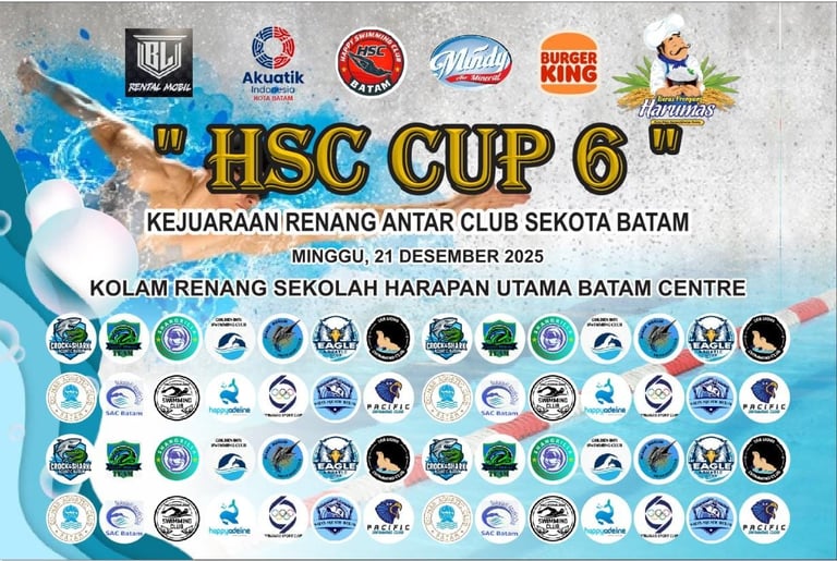 HSC CUP 6, BL Rental Mobil, Akuatik Indonesia, Mindy Mineral Water, Burger King, Beras Harumas.