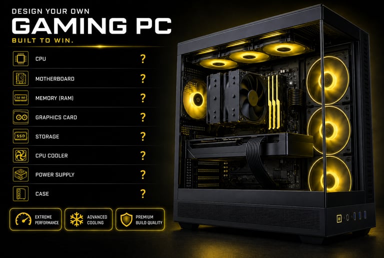 High-end custom gaming PC with RGB lighting built in Burlington VT