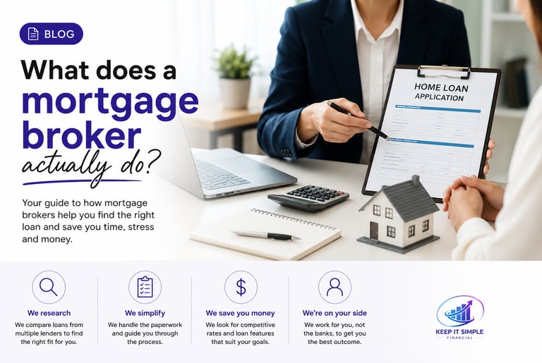 Mortgage broker explaining home loan options