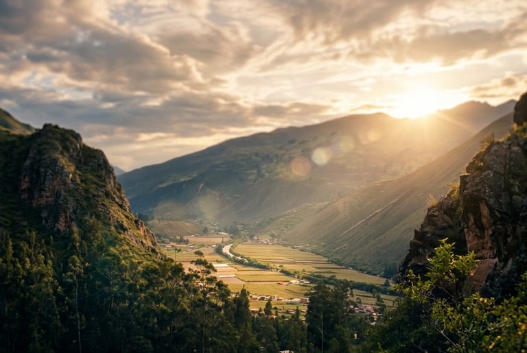 El valle sagrado de los Incas, un paisaje con amor, paz, unión. 