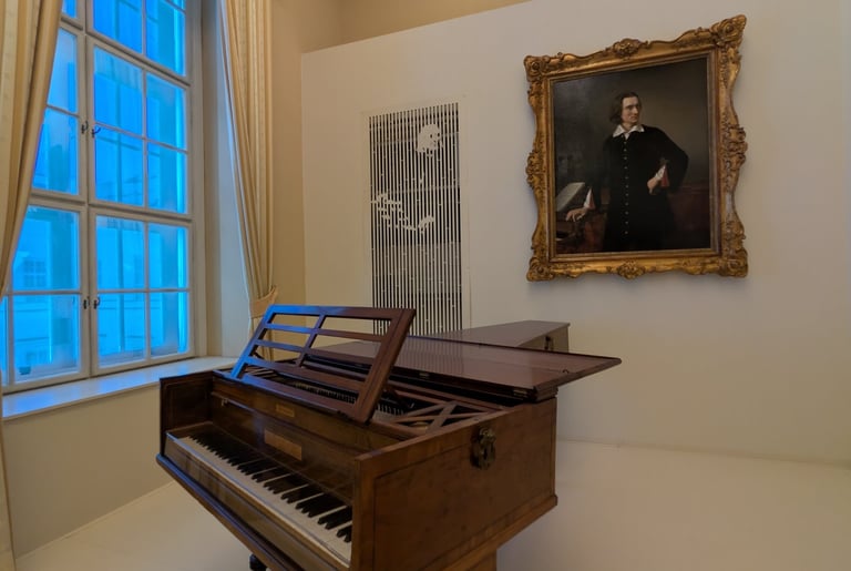 a piano that belonged to Beethoven, now housed in the Hungarian National Museum in Budapest, Hungary