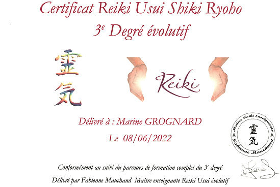 certificat reiki de marine grognard