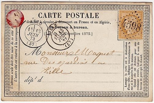 Losange Gros Chiffres 4598 et type 17.