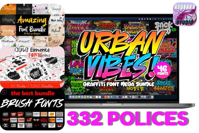 332 Polices multi styles