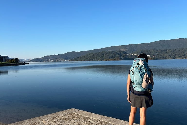 mulher no caminho de santiago