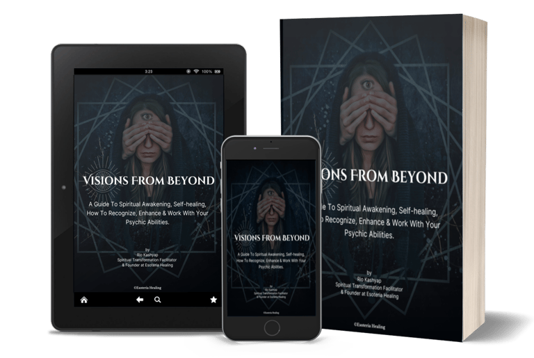 Visions from beyond - book viewed in Kindle, smartphone, and paperback