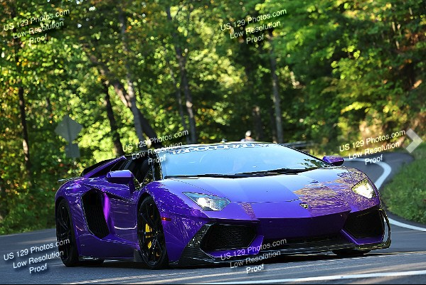 Purple Lamborghini Aventador
