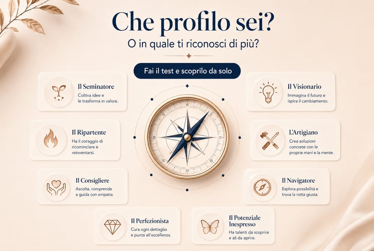 Grafica del test La Bussola digitale con i profili
