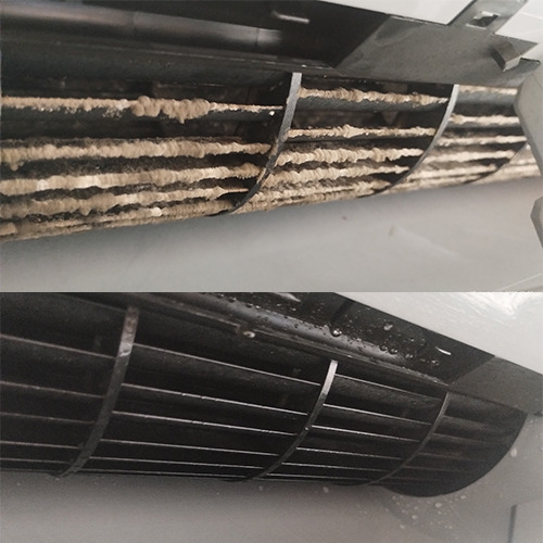 Limpeza e higienização de ar-condicionado removendo sujeira e fungos em Mogi Guaçu