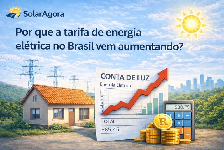 conta de luz com gráfico de alta, casa residencial, postes de energia e moedas representando aumento