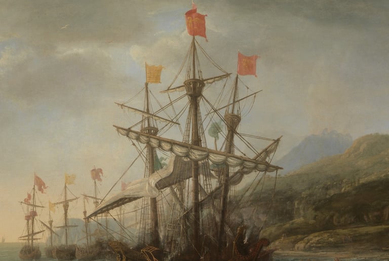 The Trojan Women Setting Fire to Their Fleet by Claude Lorrain (Claude Gellée)