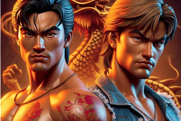two men in a video game with the words openbor