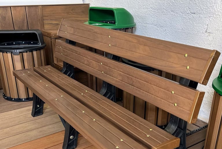 banco madeira plástica