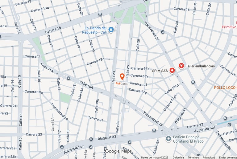 Direccion RollGates  Cra 17F # 23 -55, Cali, Valle del Cauca