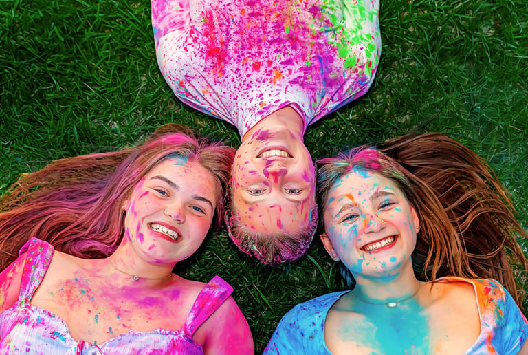 Senior rep team in Hershey PA. Paint powder senior pictures Lancaster PA by Hershey PA Senior Picture Photographer