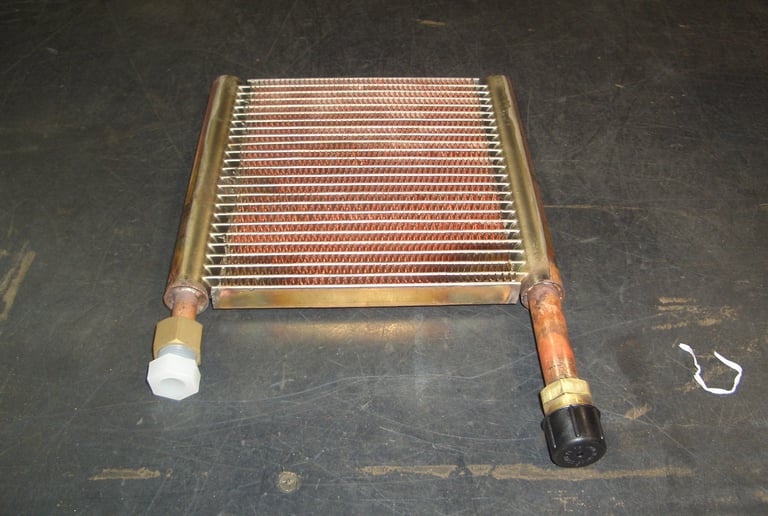 Extruded Copper microchannel tube evaporator brazed in a CAB furnace