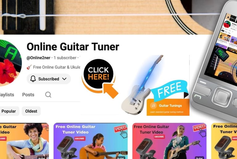 image of website for guitar tuner and how it works