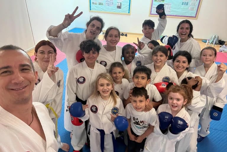 Hwa Rang ITF Taekwon-Do Family celebrating another great class in Dubai