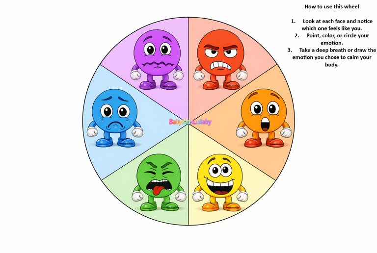 babykidslullaby printable emotional tools Little Kids Feeling
