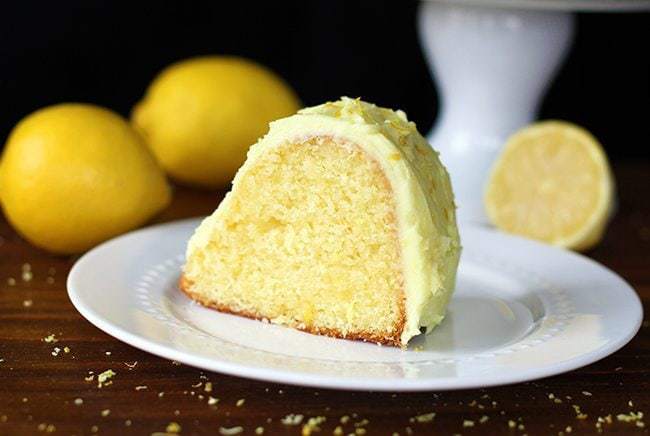 A bright, refreshing treat featuring a soft, moist, and buttery sponge that is heavily infused with