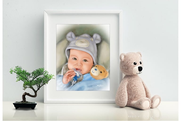 a baby's picture frame with a baby in a picture frame
