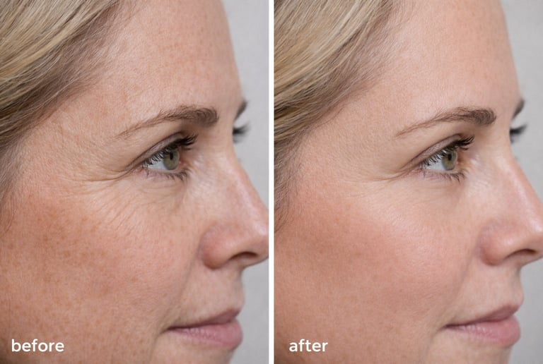 PRF treatment for dark circles and under-eye rejuvenation.
