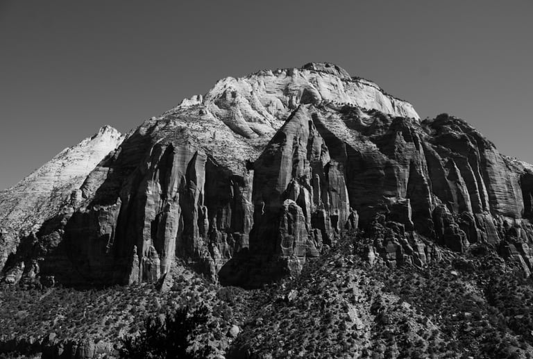Mountain View landscape in Zion National Park, Utah