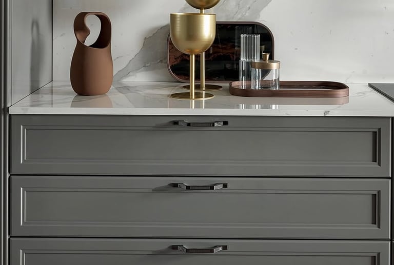 Designer kitchen handles and knobs for modular cabinets