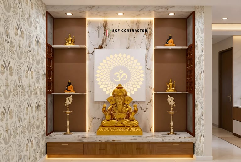 A simple puja unit for modern homes