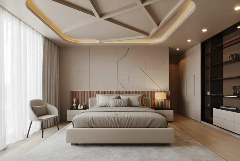 Statement Ceiling Designs Bedroom