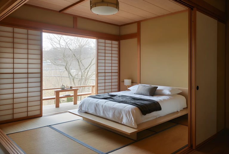 Japanese Zen Retreat Bedroom
