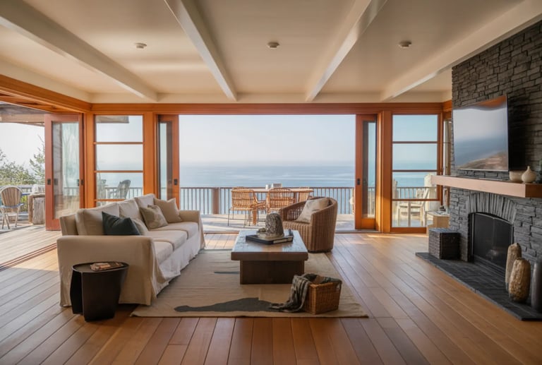 West Coast Contemporary Living room