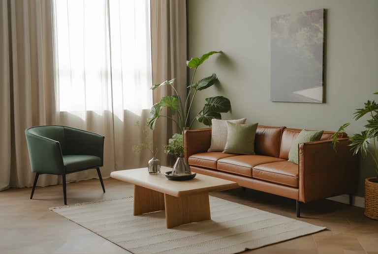Brown and Green Combination Furniture