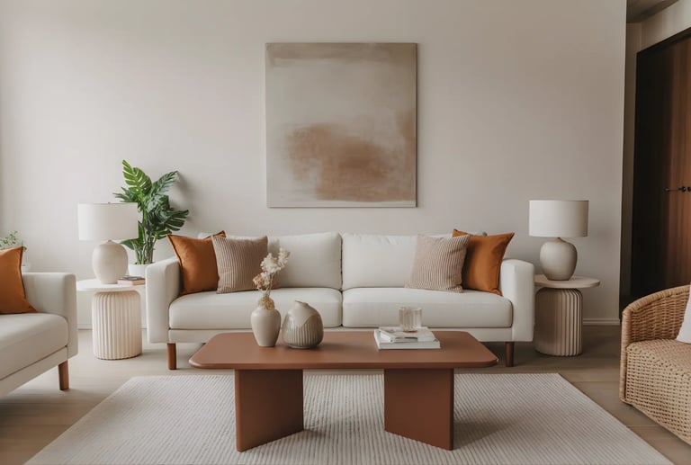 White and Brown Combination Furniture