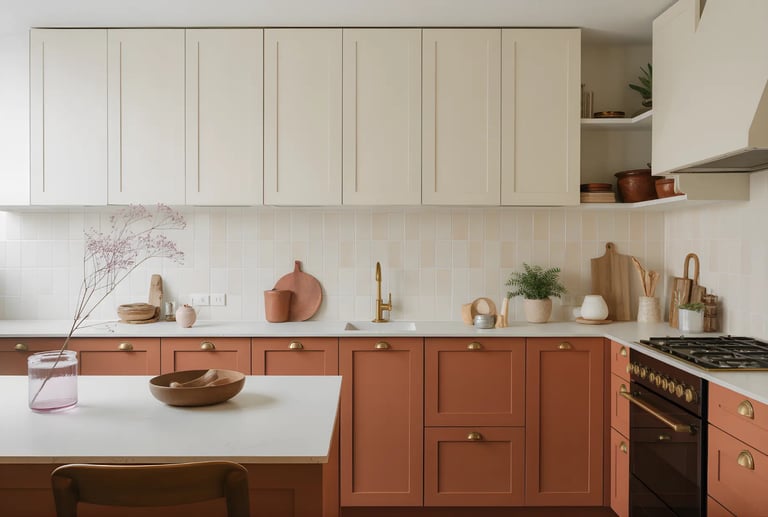 Terracotta & Cream colors in kitchen